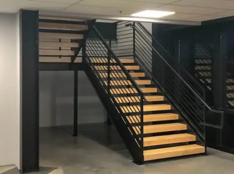 Wood Steel Stair Combo